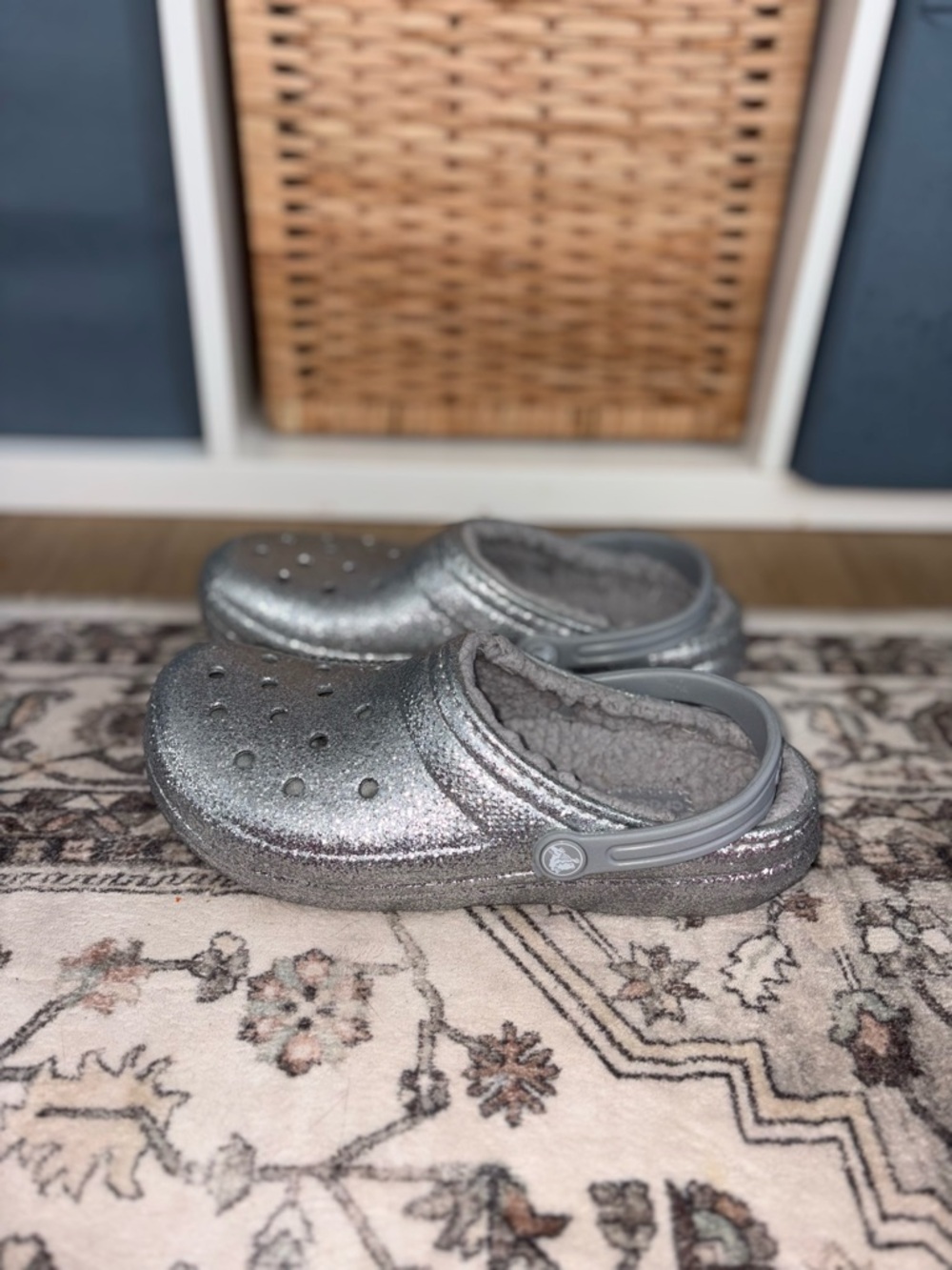 CROCS Glitter Fuzz-Lined brand new